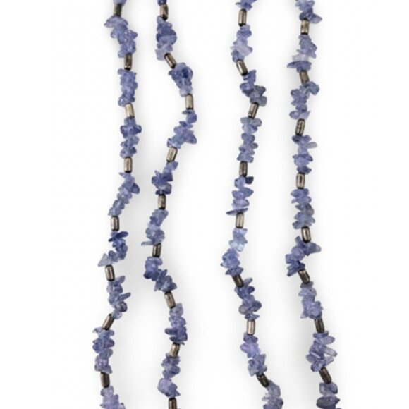 Doug Paulus Sterling Tanzanite Double Strand Necklace | Adjustable Up to 20" | V - Picture 2 of 8